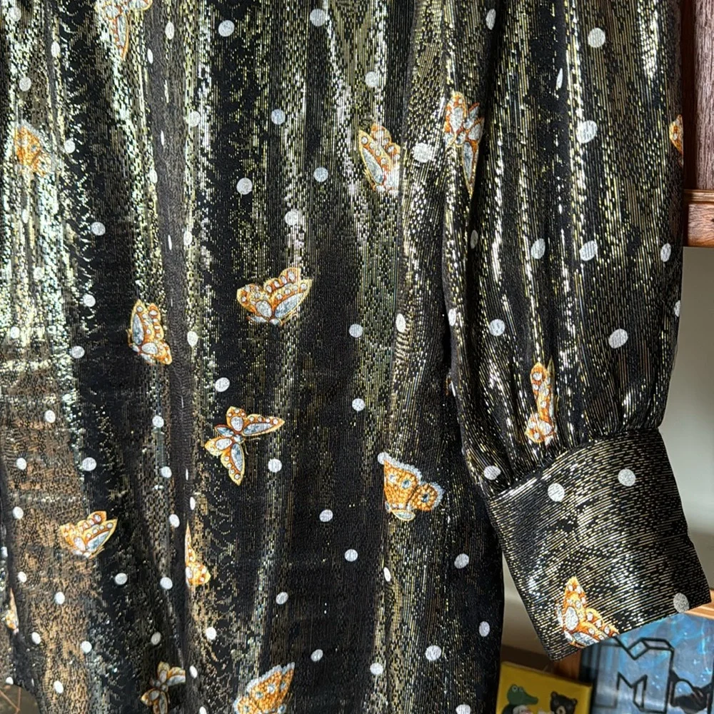 The Kooples Paris silk/metallic dress. Size 3 - I think is the same as a large. - Picture 8 of 16